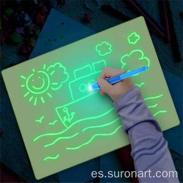 Tablero de dibujo fluorescente de arte A4 creativo borrable